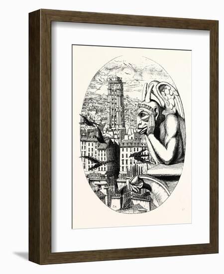 Le Stryge, the Grotesque at the Paris Notre Dame Cathedral, France-null-Framed Giclee Print