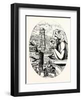 Le Stryge, the Grotesque at the Paris Notre Dame Cathedral, France-null-Framed Giclee Print