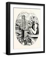 Le Stryge, the Grotesque at the Paris Notre Dame Cathedral, France-null-Framed Giclee Print