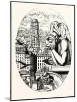 Le Stryge, the Grotesque at the Paris Notre Dame Cathedral, France-null-Mounted Giclee Print