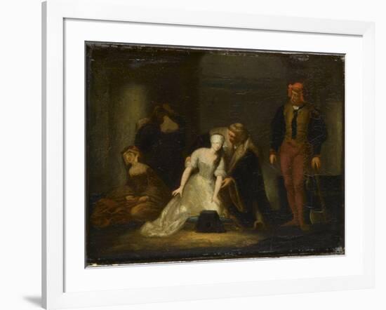 Le supplice de Jane Grey. Etude-Paul Delaroche-Framed Giclee Print