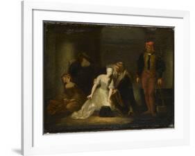 Le supplice de Jane Grey. Etude-Paul Delaroche-Framed Giclee Print