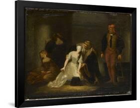 Le supplice de Jane Grey. Etude-Paul Delaroche-Framed Giclee Print