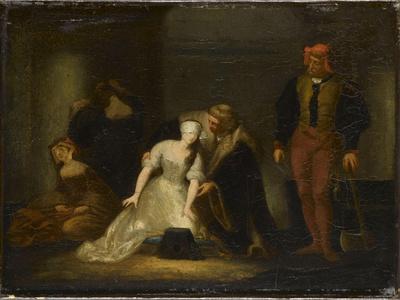 'Le supplice de Jane Grey. Etude' Giclee Print - Paul Delaroche