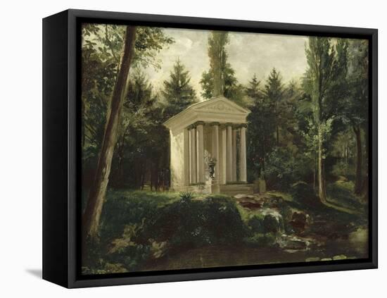 Le Temple de l'Amour dans le parc de Malmaison-Jean Louis Victor Viger du Vigneau-Framed Stretched Canvas