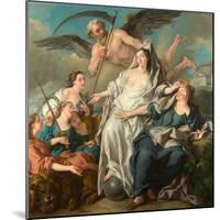 Le Temps Devoilant La Verite  Peinture De Jean-Francois De Troy (1679-1752) 1733 Dim 203X208 Cm Na-Jean Francois de Troy-Mounted Giclee Print