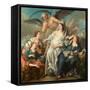 Le Temps Devoilant La Verite  Peinture De Jean-Francois De Troy (1679-1752) 1733 Dim 203X208 Cm Na-Jean Francois de Troy-Framed Stretched Canvas