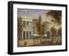 Le théâtre des Variétés et le Passage des Panoramas, boulevard Montmartre, vers 1825-null-Framed Giclee Print