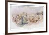 Le Touquet: Holidaymakers on the Beach-null-Framed Premium Giclee Print
