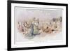 Le Touquet: Holidaymakers on the Beach-null-Framed Premium Giclee Print