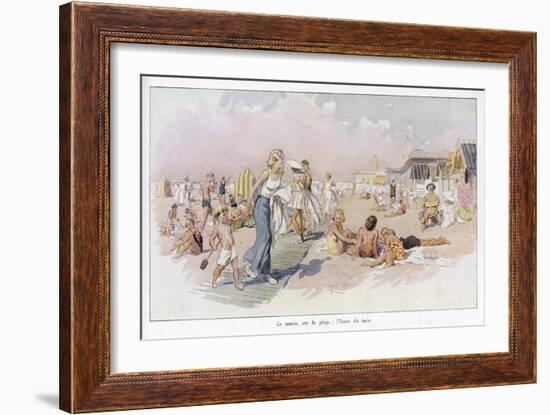 Le Touquet: Holidaymakers on the Beach-null-Framed Art Print