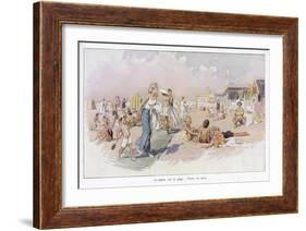 Le Touquet: Holidaymakers on the Beach-null-Framed Art Print