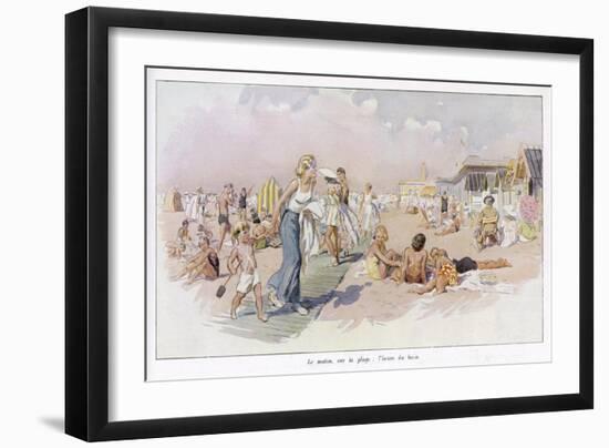 Le Touquet: Holidaymakers on the Beach-null-Framed Art Print