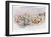 Le Touquet: Holidaymakers on the Beach-null-Framed Art Print