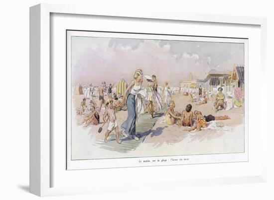 Le Touquet: Holidaymakers on the Beach-null-Framed Art Print