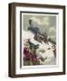 Le Tour du Monde En 80 Jours, The Travellers' Train is Attacked by Sioux-Auguste Leroux-Framed Art Print