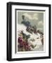 Le Tour du Monde En 80 Jours, The Travellers' Train is Attacked by Sioux-Auguste Leroux-Framed Art Print