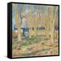 Le Train Bleu-Vincent van Gogh-Framed Stretched Canvas