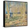 Le Train Bleu-Vincent van Gogh-Framed Stretched Canvas