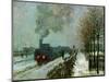 Le train dans la neige-Train in the snow,1875 Canvas,59 x 78 cm.-Claude Monet-Mounted Giclee Print