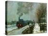 Le train dans la neige-Train in the snow,1875 Canvas,59 x 78 cm.-Claude Monet-Stretched Canvas
