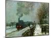 Le train dans la neige-Train in the snow,1875 Canvas,59 x 78 cm.-Claude Monet-Mounted Giclee Print