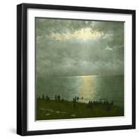 Le Treport (Seine-Maritime, France), Setting Sun, Circa 1890-1895-Leon, Levy et Fils-Framed Premium Photographic Print