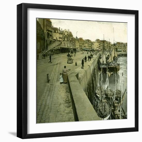 Le Treport (Seine-Maritime, France), the Quays and the Port, Circa 1890-1895-Leon, Levy et Fils-Framed Photographic Print