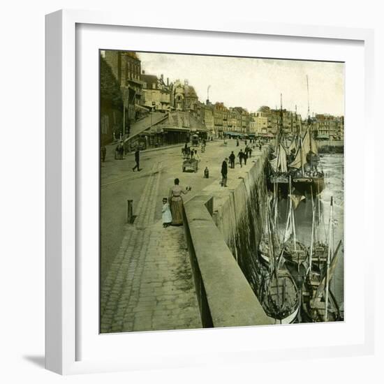 Le Treport (Seine-Maritime, France), the Quays and the Port, Circa 1890-1895-Leon, Levy et Fils-Framed Photographic Print