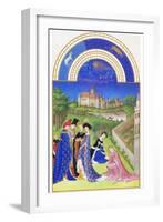 Le Tres Riches Heures Du Duc De Berry - April-Paul Herman & Jean Limbourg-Framed Art Print