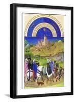 Le Tres Riches Heures Du Duc De Berry - August-Paul Herman & Jean Limbourg-Framed Art Print