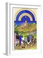 Le Tres Riches Heures Du Duc De Berry - August-Paul Herman & Jean Limbourg-Framed Art Print