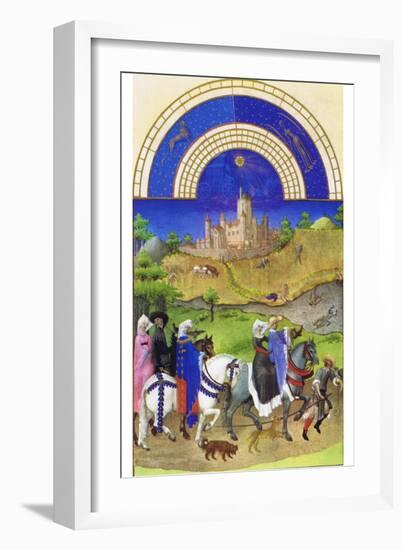 Le Tres Riches Heures Du Duc De Berry - August-Paul Herman & Jean Limbourg-Framed Art Print