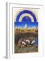 Le Tres Riches Heures Du Duc De Berry - December-Paul Herman & Jean Limbourg-Framed Art Print