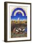 Le Tres Riches Heures Du Duc De Berry - December-Paul Herman & Jean Limbourg-Framed Art Print