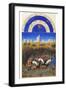 Le Tres Riches Heures Du Duc De Berry - December-Paul Herman & Jean Limbourg-Framed Art Print