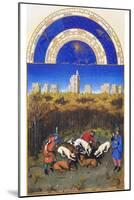 Le Tres Riches Heures Du Duc De Berry - December-Paul Herman & Jean Limbourg-Mounted Art Print