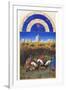 Le Tres Riches Heures Du Duc De Berry - December-Paul Herman & Jean Limbourg-Framed Art Print