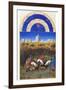 Le Tres Riches Heures Du Duc De Berry - December-Paul Herman & Jean Limbourg-Framed Art Print