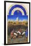 Le Tres Riches Heures Du Duc De Berry - December-Paul Herman & Jean Limbourg-Framed Art Print