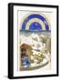 Le Tres Riches Heures Du Duc De Berry - February-Paul Herman & Jean Limbourg-Framed Premium Giclee Print