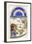 Le Tres Riches Heures Du Duc De Berry - February-Paul Herman & Jean Limbourg-Framed Art Print