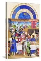 Le Tres Riches Heures Du Duc De Berry - January-Paul Herman & Jean Limbourg-Stretched Canvas