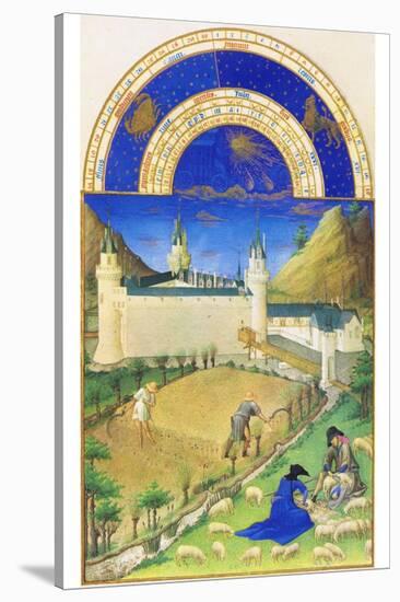 Le Tres Riches Heures Du Duc De Berry - July-Paul Herman & Jean Limbourg-Stretched Canvas