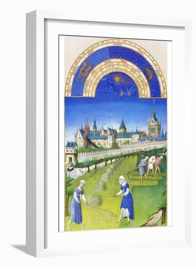 Le Tres Riches Heures Du Duc De Berry - June-Paul Herman & Jean Limbourg-Framed Art Print