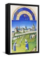 Le Tres Riches Heures Du Duc De Berry - June-Paul Herman & Jean Limbourg-Framed Stretched Canvas
