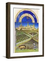 Le Tres Riches Heures Du Duc De Berry - March-Paul Herman & Jean Limbourg-Framed Art Print