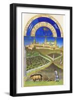 Le Tres Riches Heures Du Duc De Berry - March-Paul Herman & Jean Limbourg-Framed Art Print