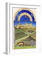 Le Tres Riches Heures Du Duc De Berry - March-Paul Herman & Jean Limbourg-Framed Art Print