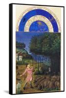 Le Tres Riches Heures Du Duc De Berry - November-Paul Herman & Jean Limbourg-Framed Stretched Canvas